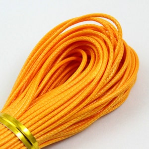 10 Yards 1mm Orange Yellow Wax Cord Korea Polyester Cord Poly Bracelet ...