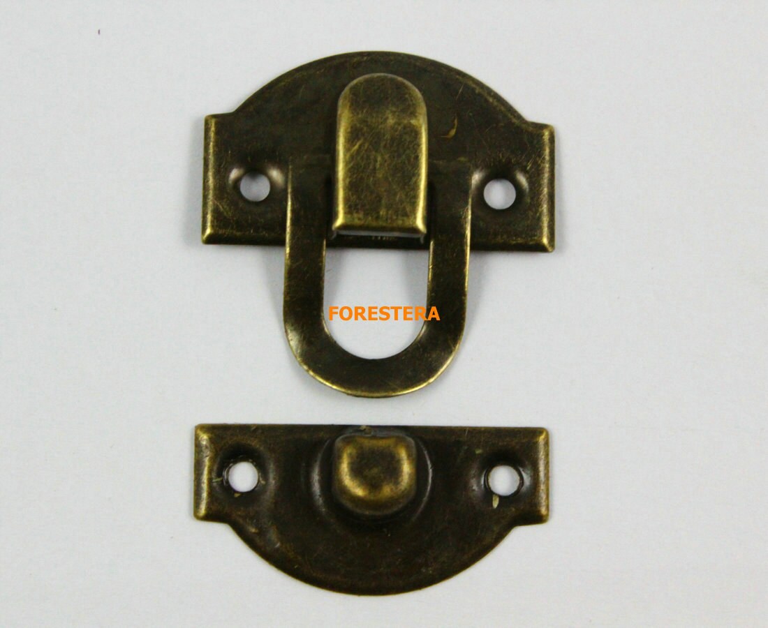 Cerrojo Decorativo Para Joyería, Cerrojo De 33x46mm, Patrón De Bronce