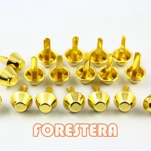 50Pcs 10mm Gold Bucket Shaped Purse Feet (JB-PF10)