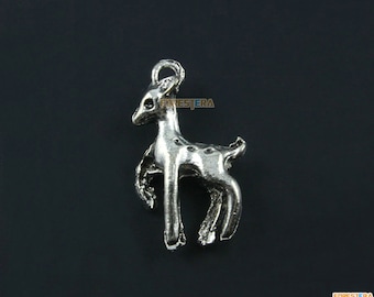 20Pcs Antique Silver Deer Charm Deer Pendant 20x13mm (PND1788)