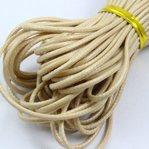 10 Yards 1.5mm Light Khaki Wax Cord Korea Polyester Cord Poly Bracelet Thread Cord (LAXIAN43)