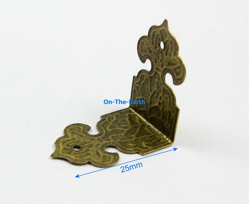 4pcs Antique Brass Jewelry Box Corner Decoration Corner Etsy