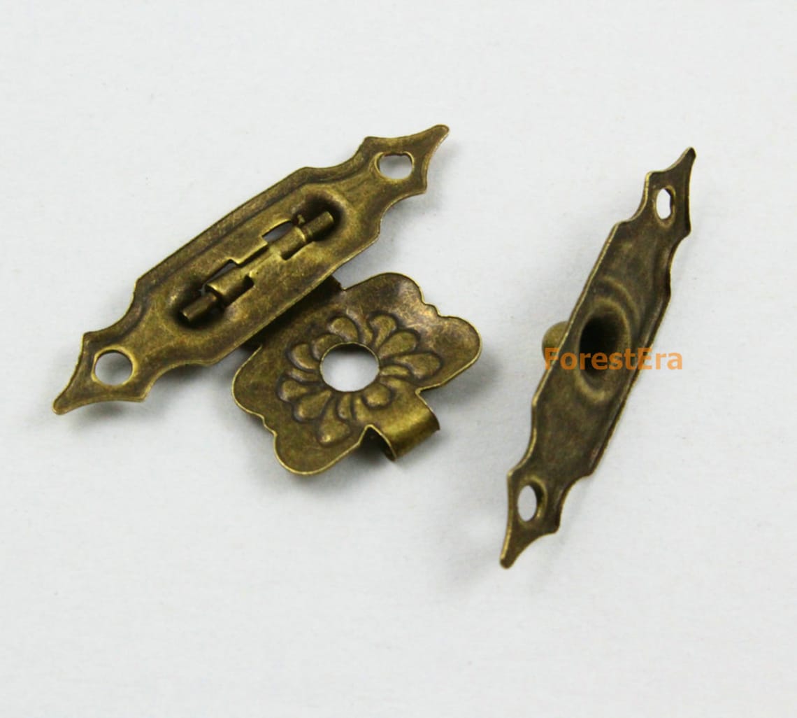 4pcs Antique Brass Jewelry Box Hasp Latch Lock 30x18mm With Etsy