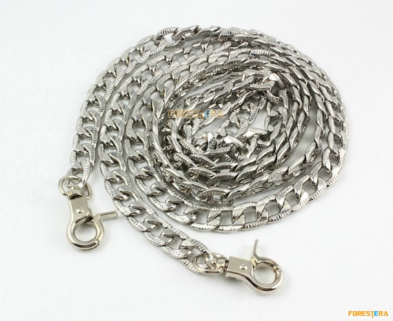 1 Piece 120cm Silver Purse Shoulder Crossbody Chain Strap Diy Handbag Chain  NO3-120 