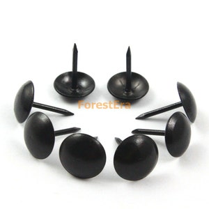 100Pcs 11x15mm Black Upholstery Tacks Nails (TN54)
