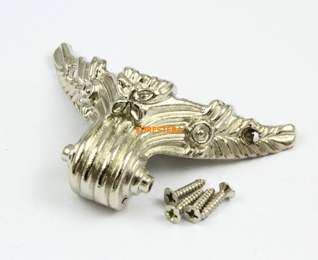 4pcs Silver Jewelry Box Feet Animal Box Leg Case Feet 57x27mm BOXF132