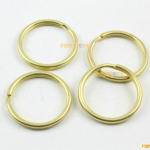 20 Pieces 20mm Solid Brass Split Key Ring (BKRING5)