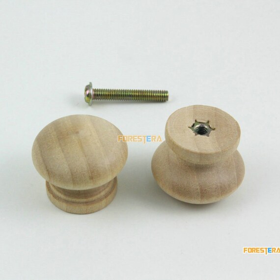 1pcs Unfinished Wood Knob Wooden Dresser Handle Drawer 1pcs Unfinished Wood Knob Wooden Dresser Handle Drawer Pull Cabinet Cupboard 27x22mm Wkn39