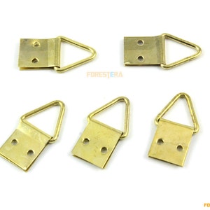100Pcs Gold Photo Frame Hook Hanging Photo Frame Hanger 10x23mm (GPFH10X23)