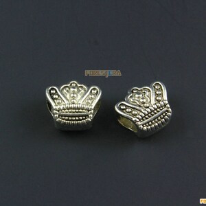 50Pcs Antique Silver Crown Bracelet Bead Crown Chain Bead Crown Bead 11x10mm (PND1183)