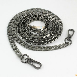 1 Piece 120cm Gunmetal Purse Shoulder Crossbody Chain Strap Diy Handbag Chain (NO5-120)
