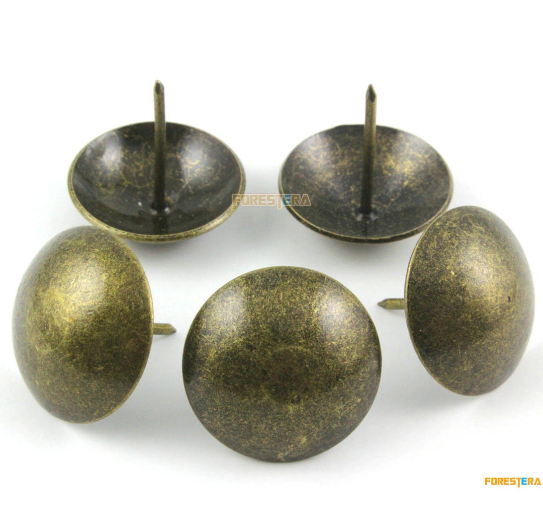 50pcs 29x28mm Antique Brass Upholstery Tacks Nails QH17 Etsy