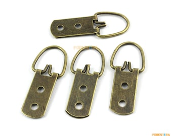 30Pcs Antique Brass Photo Frame Hook Hanging Photo Frame Hanger 15x53mm (BPFH15X53)