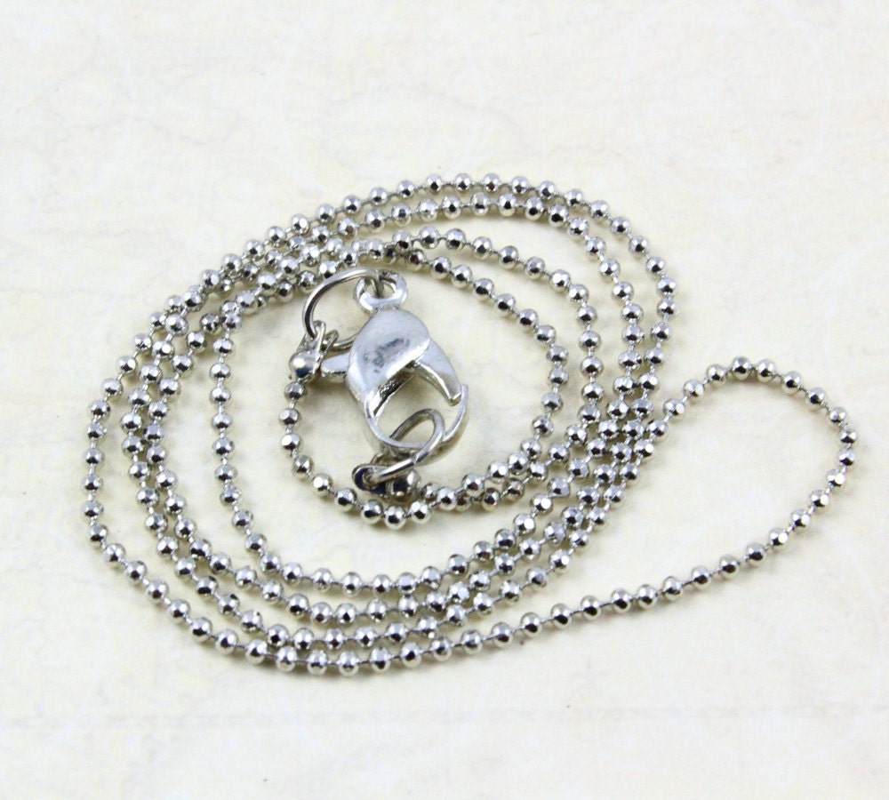5pcs 41cm Long Ball Chain Silver Necklace Chains Jewelry Links - Etsy