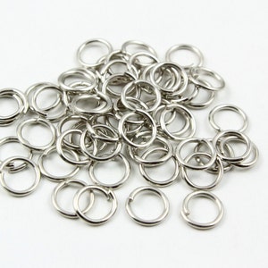 100Pcs 7mm  Silver Open Jump Ring Silver Plated O Rings (PND852)
