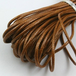 10 Yards 1.5mm Brown Wax Cord Korea Polyester Cord Poly Bracelet Thread Cord (LAXIAN42)