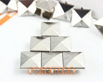 500Pcs 15mm Silver Pyramid Studs Metal Studs (SP15)