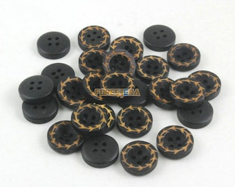12個 20 mm(4/5インチ) ブラウン木製ボタン 木製ボタン *W956 - Etsy 日本