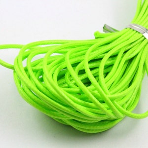 10 Yards 1.5mm Light Green Wax Cord Korea Polyester Cord Poly Bracelet Thread Cord (LAXIAN39)