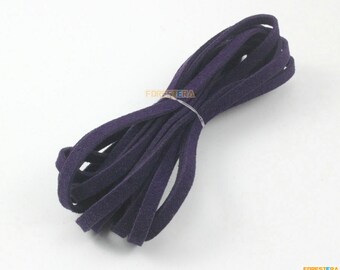 May include: A roll of purple suede leather cord. The cord is approximately 5mm wide and is perfect for crafting projects.