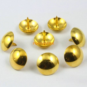 100Pcs 10mm Gold Upholstery Tacks Nails (TN28)
