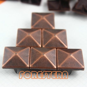 15mm Antique Copper Pyramid Stud Punk Rock Leathercraft Stud (CP15)