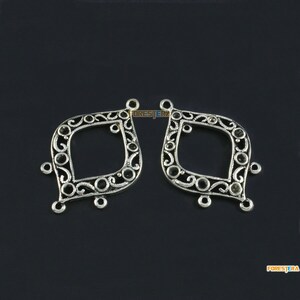 20Pcs Antique Silver Earring Connector Charm Earring Pendant 40x26mm (PND1666)