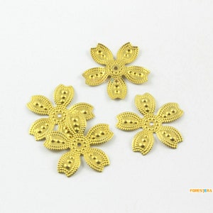 30Pcs messing bloem charme bloem hanger met 3D bloem charme kraal Base instellen van 25mm (PND1897)