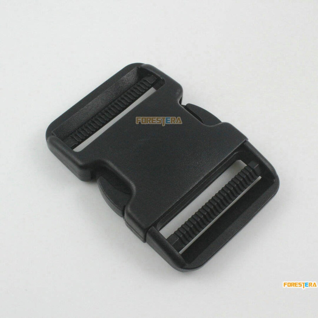 Quick Side Release Buckle Clip - 50mm (2 Inch) Black Heavy Duty Plastic - 1 Pack