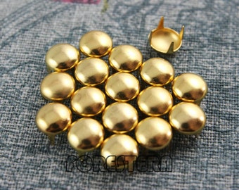 500Pcs 8mm Gold Runde Ohrstecker Metall Ohrstecker (JR08)