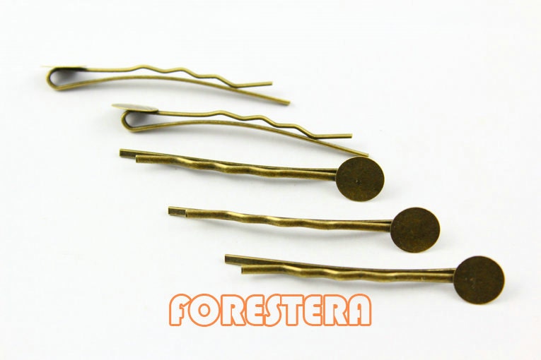 50pcs Antique Brass Bobby Pins Hair Clips 42mm PND066 Etsy