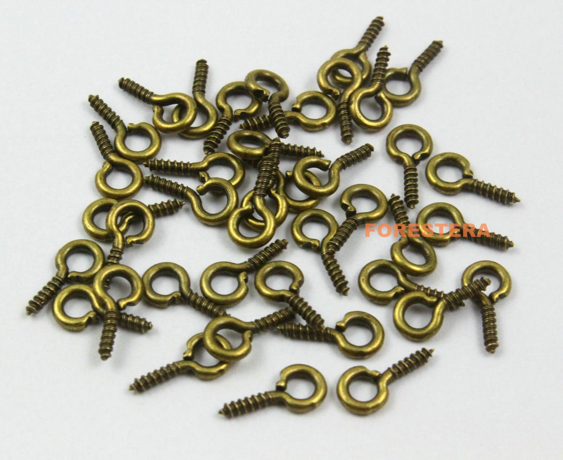 500pcs 10x5mm Eye Screw Antique Brass Screw Eye Pins PND874 Etsy
