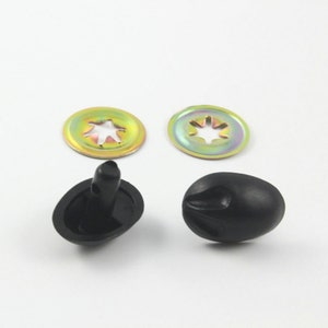 50 Pieces 21x14mm Black Koala Nose, Safety Animal Doll Nose, come with 50 pieces washers (WWBZ02)