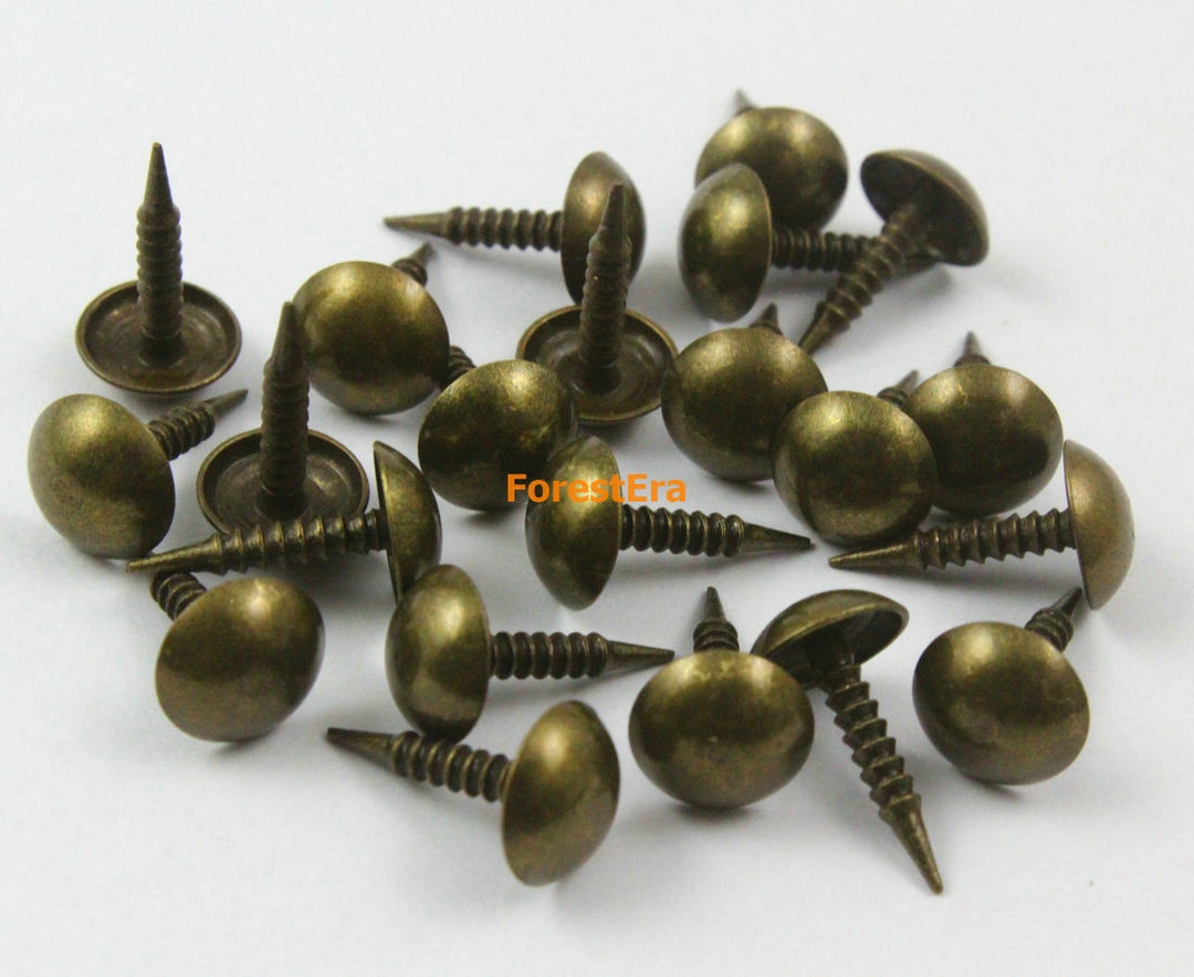 100pcs 8mm Antique Brass Small Upholstery Tacks Nails Screw Nails(tn17 ...