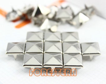 12mm Silver Pyramid Stud Punk Rock Leathercraft Stud (SP12)