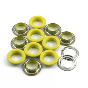 Size: 17*10*5mm (OD * ID * Height) Yellow Round Eyelet Grommet (YELLOW-RG17)