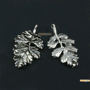 20Pcs Antique Silver Leaf Charm Leaf Pendant 31x18mm (PND1737)