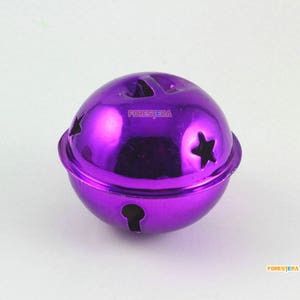 5Pcs 50mm Purple Bells Jingle Bells Christmas Bells Pet Bells (Bell56)