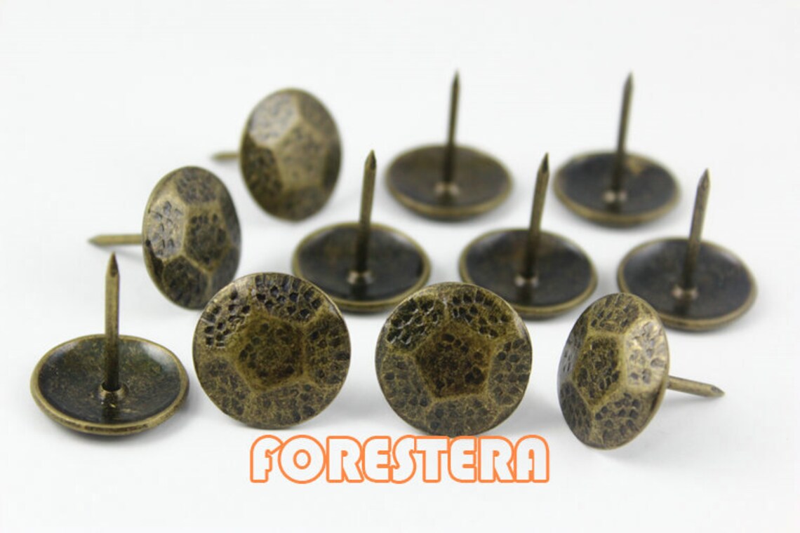 50pcs 20mm Antique Brass Upholstery Tacks Nails TN001 Etsy