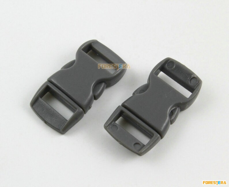 100 Pieces 10mm Gray Plastic Side Quick Release Buckle Clip Etsy