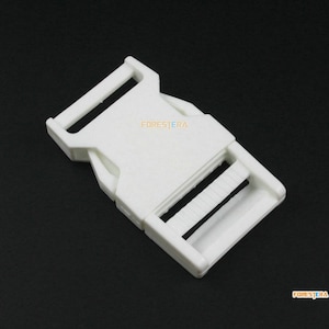 5 Pieces 25mm White Plastic Side Quick Release Buckle Clip for Backpack Bag (SLCK25-1)
