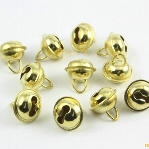 50Pcs 12mm Gold Bells Jingle Bells Pet Bells (JSGKLD12)
