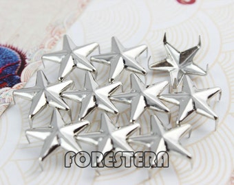 200 unids 15mm plata STAR Studs big metal Studs (SS15)
