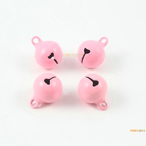 10Pcs 14mm Pink Bells Jingle Bells Christmas Bells Pet Bells (Bell106)