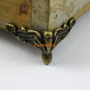 4Pcs Antique Brass Jewelry Box Feet Animal Box Leg 37x20mm (BOXF117)