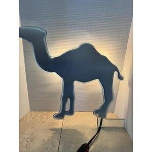 Camel Cigarettes Lighted Bar Sign Silhouette With Light-piped Edge Accents Metal