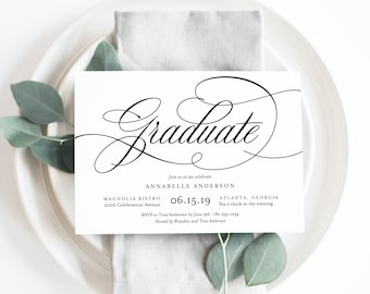graduation party invitations etsy