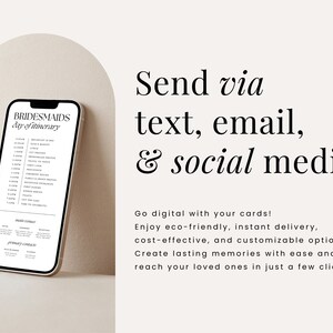 Electronic Digital Wedding Party Itinerary Canva Template Package Bridesmaids & Groomsmen Shareable Mobile Text Instant Download image 7