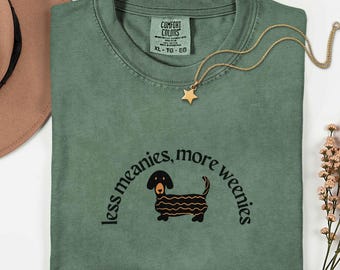Less Meanies More Weenies Teckelshirt, grappig Doxie Mom-T-shirt