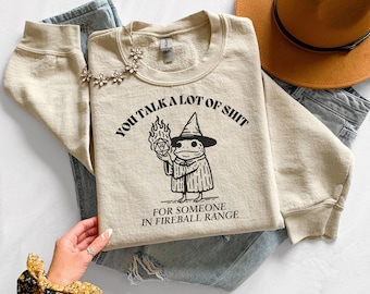 DnD Cast Fireball Shirt or Sweatshirt | Comfort Colors® Wizard Humor Tee | Dungeons & Dragons Gift